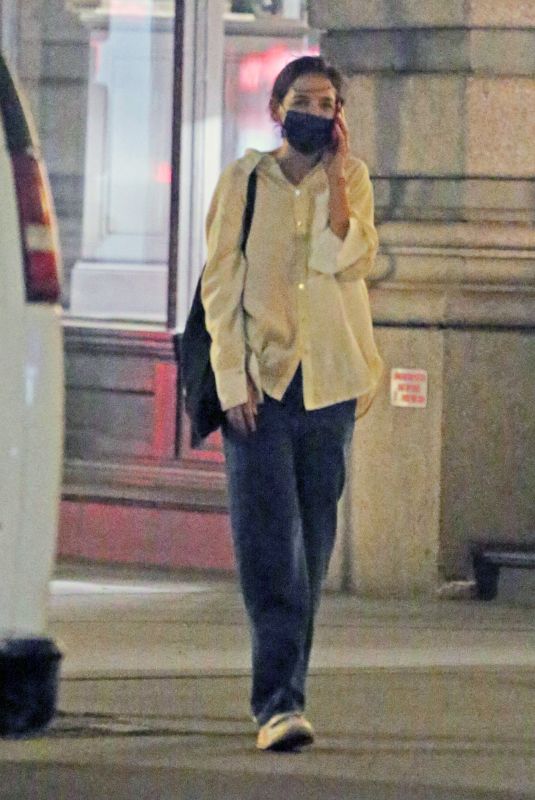 KATIE HOLMES Night Out in New York 05/17/2022