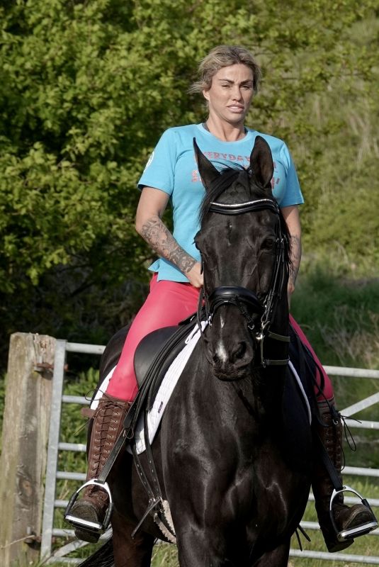 KATIE PRICE at Horse Riding Out in London 05/04/2022