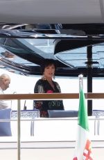 KENDALL and KRIS JENNER at a Yacht in Portofino 05/21/2022