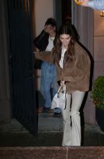 KENDALL JENNER and HAILEY BIEBER Leaves a Private Dinner in New York 05/01/2022
