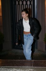 KENDALL JENNER and HAILEY BIEBER Leaves a Private Dinner in New York 05/01/2022