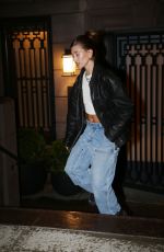 KENDALL JENNER and HAILEY BIEBER Leaves a Private Dinner in New York 05/01/2022