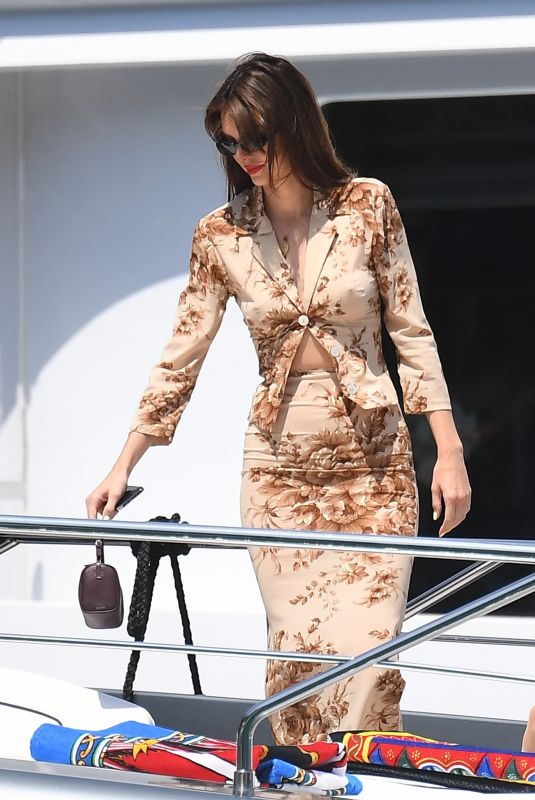 KENDALL JENNER at a Yacht in Portofino 05/21/2022