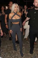 KIM KARDASHIAN Arrives at Ristorante Puny in Portofino 05/20/2022