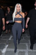 KIM KARDASHIAN Arrives at Ristorante Puny in Portofino 05/20/2022