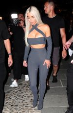 KIM KARDASHIAN Arrives at Ristorante Puny in Portofino 05/20/2022