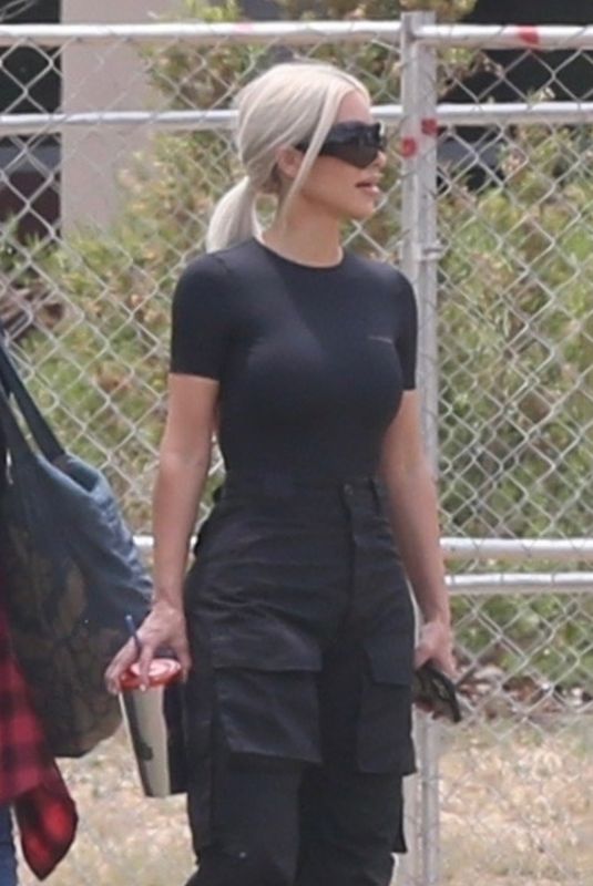 KIM KARDASHIAN at a Soccer Game in Los Angeles 05/15/2022