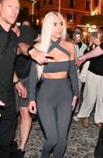KIM KARDASHIAN Night Out in Portofino 05/20/2022