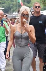 KIM KARDASHIAN Out and About in Portofino 05/22/2022
