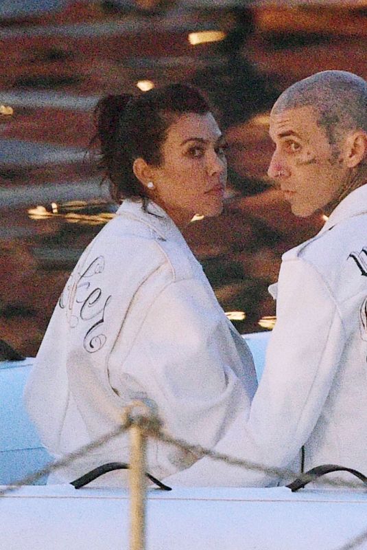 KOURTNEY KARDASHIAN and Travis Barker at a Date Night in Portofino 05/23/2022