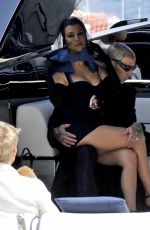 KOURTNEY KARDASHIAN and Travis Barker at a Yacht in San Fruttuoso 05/21/2022