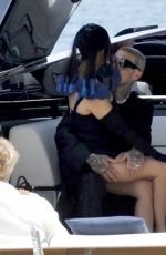 KOURTNEY KARDASHIAN and Travis Barker at a Yacht in San Fruttuoso 05/21/2022