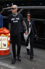 KOURTNEY KARDASHIAN and Travis Barker at Sant Ambroeus Ahead of Met Gala in New York 05/01/2022