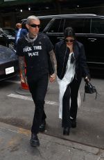 KOURTNEY KARDASHIAN and Travis Barker at Sant Ambroeus Ahead of Met Gala in New York 05/01/2022