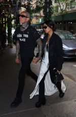 KOURTNEY KARDASHIAN and Travis Barker at Sant Ambroeus Ahead of Met Gala in New York 05/01/2022