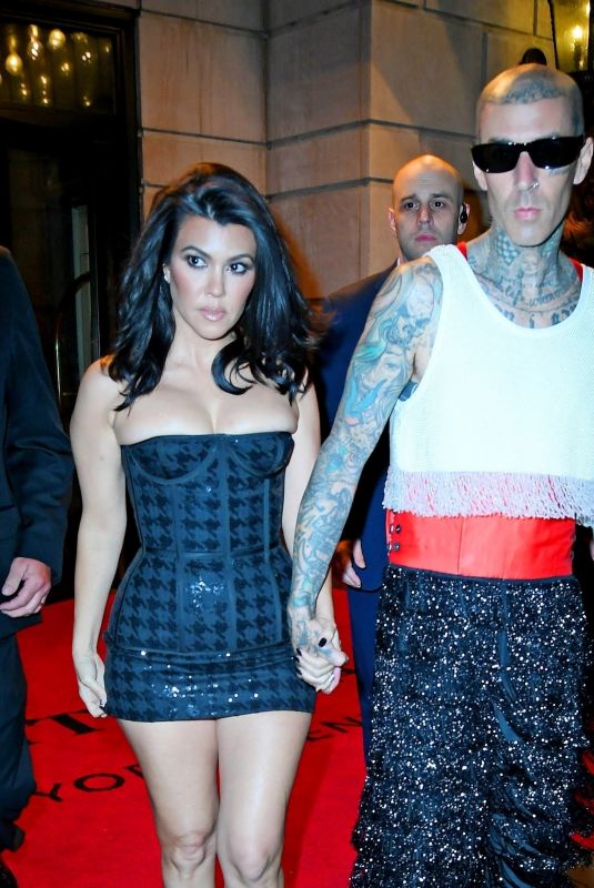 KOURTNEY KARDASHIAN and Travis Barker Heading to Met Gala Afterparty in New York 05/02/2022
