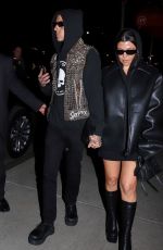 KOURTNEY KARDASHIAN and Travis Barker Leaves Their Hotel in New York 05/01/2022