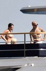 KOURTNEY KARDASHIAN in Bikini at a Yacht in Portofino 05/19/2022