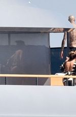 KOURTNEY KARDASHIAN in Bikini at a Yacht in Portofino 05/19/2022