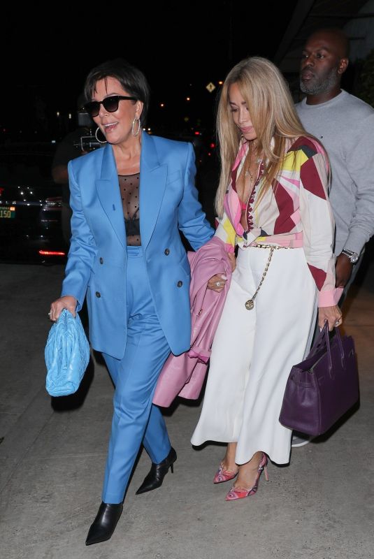KRIES JENNER Out for Dinner with Friends at Giorgio Baldi in Santa Monica 05/14/2022