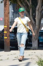 KRISTEN BELL on Ripped Denim Out in Los Feliz 05/19/2022