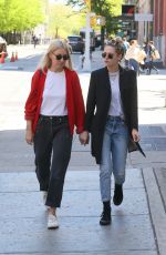KRISTEN STEWART and DYLAN MEYER Out in New York 05/09/2022