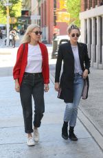 KRISTEN STEWART and DYLAN MEYER Out in New York 05/09/2022