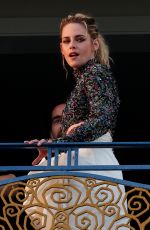 KRISTEN STEWART at a Hotel Balcony in Cannes 05/23/2022