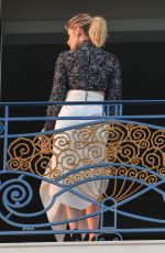 KRISTEN STEWART at a Hotel Balcony in Cannes 05/23/2022