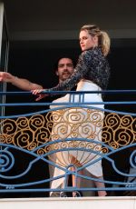 KRISTEN STEWART at a Hotel Balcony in Cannes 05/23/2022