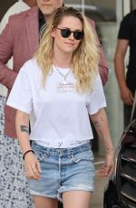 KRISTEN STEWART in Denim Shorts Out in Cannes 05/23/2022