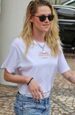 KRISTEN STEWART in Denim Shorts Out in Cannes 05/23/2022