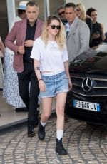 KRISTEN STEWART Leaves Martinez Hotel in Cannes 05/22/2022