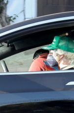 LADY GAGA and boyfriend Michael Polansky Out Driving in Malibu 05/10/2022