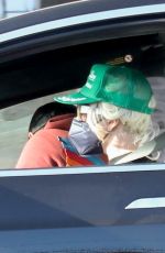 LADY GAGA and boyfriend Michael Polansky Out Driving in Malibu 05/10/2022