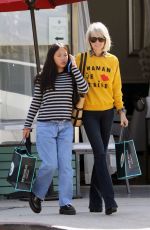 LAETICIA HALLYDAY at Petrossian Restaurant in Los Angeles 05/08/2022