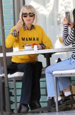LAETICIA HALLYDAY at Petrossian Restaurant in Los Angeles 05/08/2022