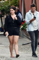 LANA DEL REY with Her Sister CAROLINE GRANT and friend Jason Pickens Out Shopping in Portofino 05/11/2022