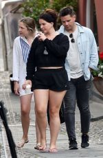 LANA DEL REY with Her Sister CAROLINE GRANT and friend Jason Pickens Out Shopping in Portofino 05/11/2022