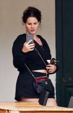 LANA DEL REY with Her Sister CAROLINE GRANT and friend Jason Pickens Out Shopping in Portofino 05/11/2022