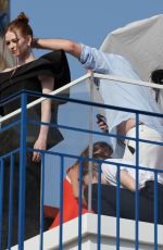 LARSEN THOMPSON at a Photoshoot at Hotel Martinez in Cannes 05/21/2022