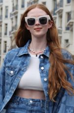 LARSEN THOMPSON in Double Denim Out in Cannes 05/22/2022