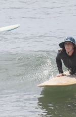 LEIGHTON MEESTER and Adam Brody at a Surfing Session in Malibu 05/10/2022