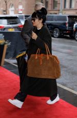 LILY ALLEN Arrives at Carlyle Hotel in New York 05/02/2022