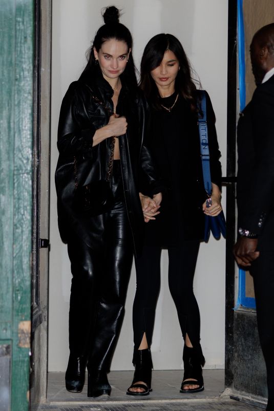 LILY JAMES and GEMMA CHAN Leaves Derek Blasberg