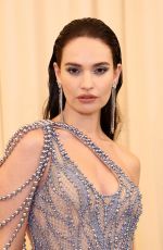 LILY JAMES at Met Gala Celebrating In America: An Anthology of Fashion in New York 05/02/2022