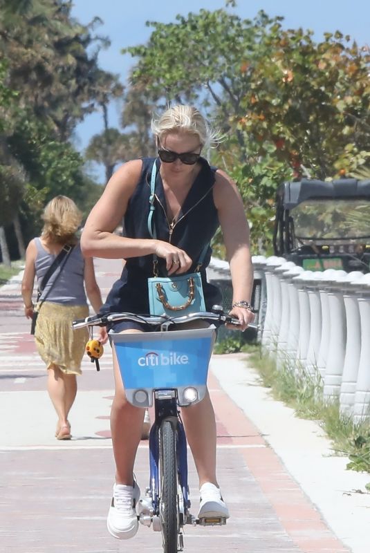 LINDSEY VONN and Diego Osorio Out on a Bike Ride in Miami Beach 05/09/2022