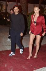 LINDSEY VONN Arrives at Carbone in Miami 05/08/2022
