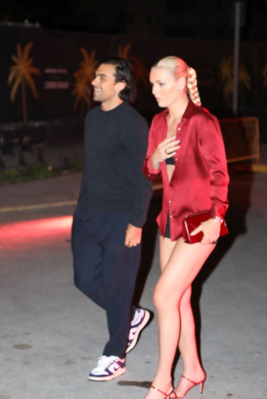 LINDSEY VONN Arrives at Carbone in Miami 05/08/2022