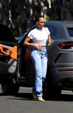 LORI HARVEY Out on Melrose Place in West Hollywood 05/13/2022